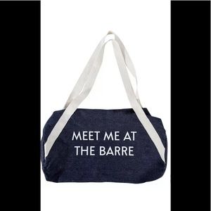 NWOT Duffel Bag Blue Denim Gym Pure Barre